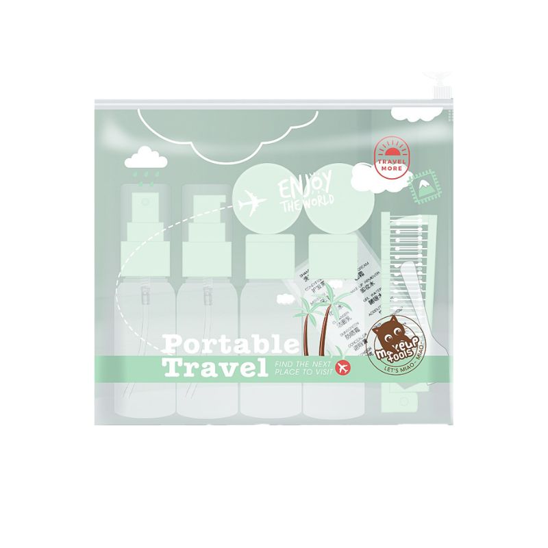 Travel Refillable Toiletry Bottle Set – 9 Piece