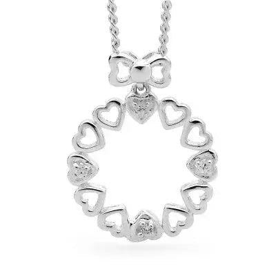 Love Wreath Pendant — 925 Sterling Silver & Cubic Zirconia