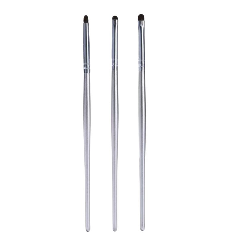 Silver Handle Eyeshadow Brush Set – 3 Piece