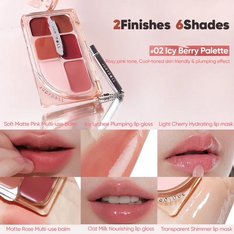 JUDYDOLL 6-Color Multi-Use Lip Palette — product image 3