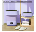 8L foldable portable mini washing machine shown expanded and folded