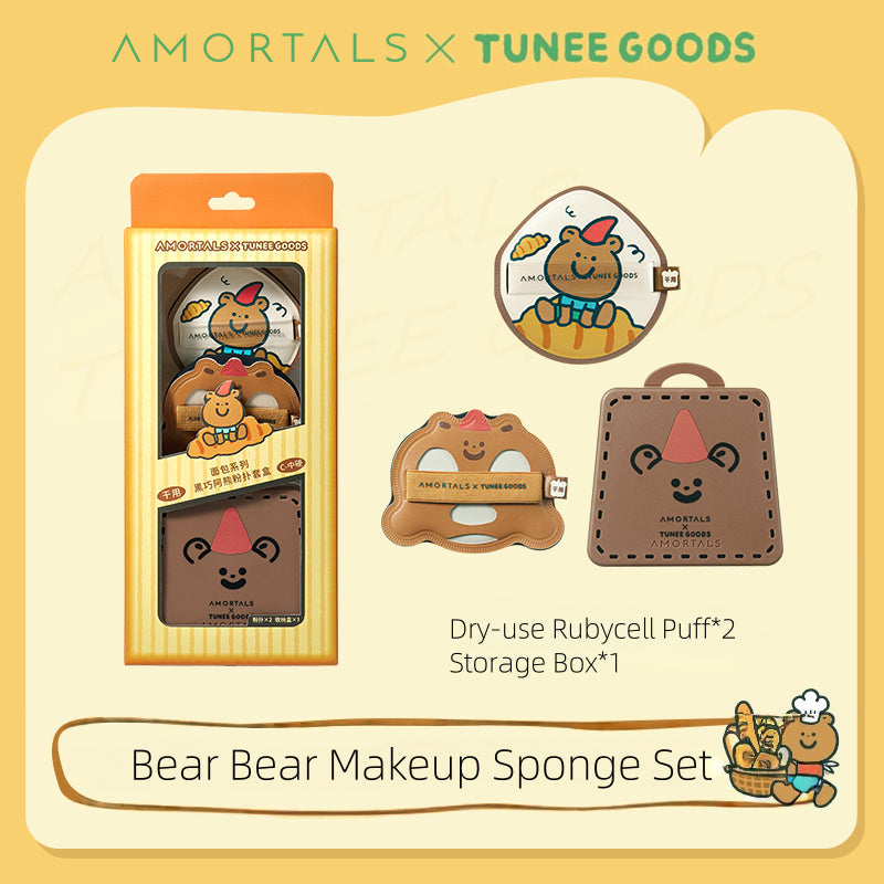 AMORTALS x TUNEE GOODS Bear Bear Makeup Sponge Set — product image 4