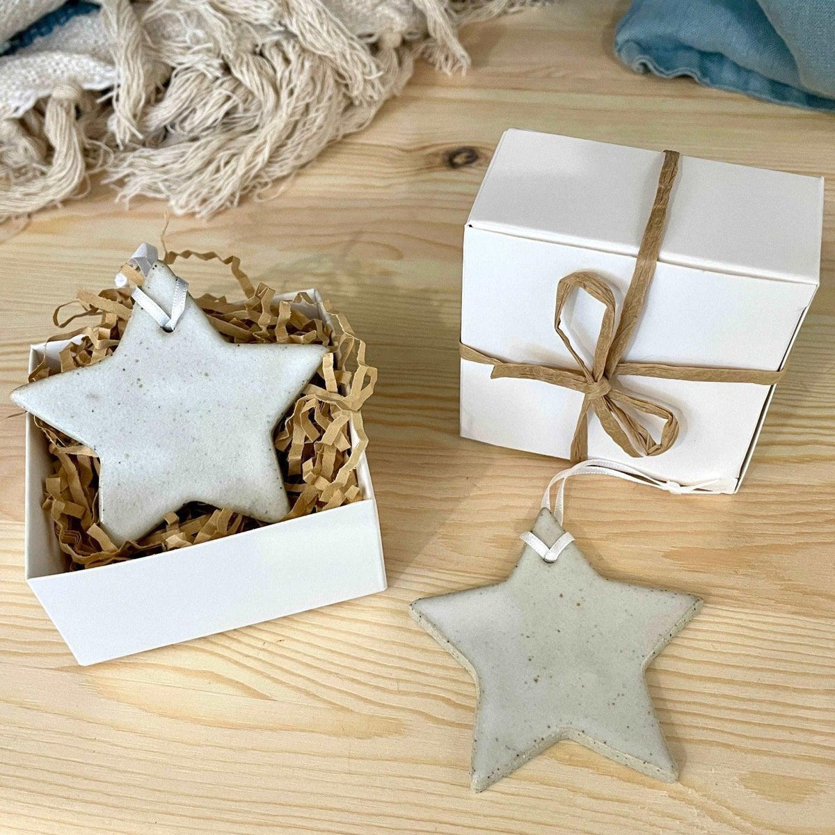 Handcrafted Ceramic Heart or Star Decoration — product image 4