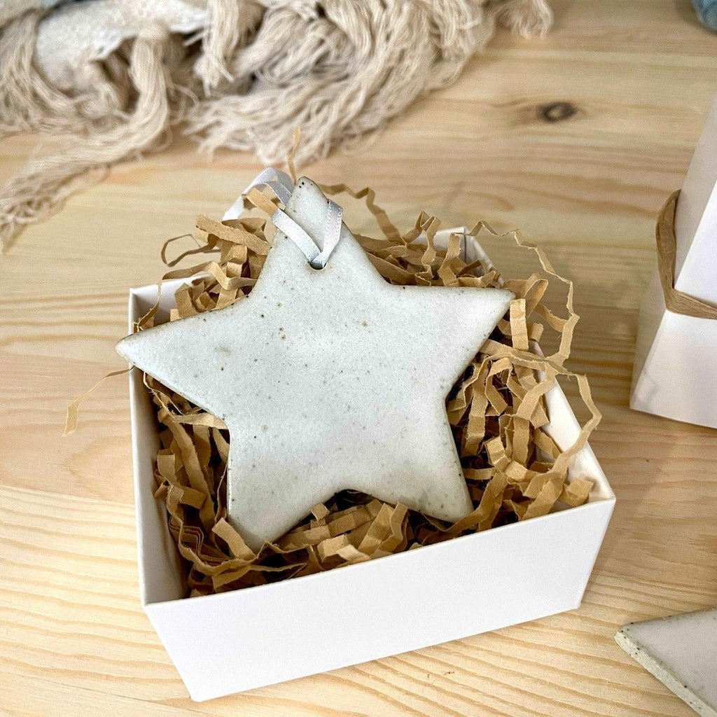 Handcrafted Ceramic Heart or Star Decoration — product image 3