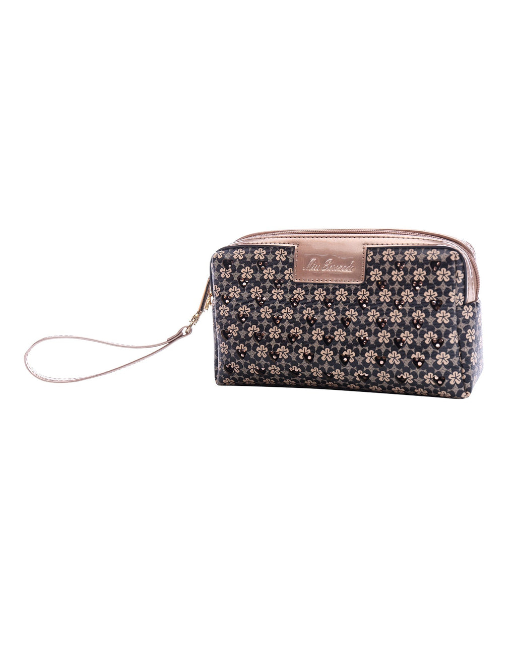 Darcy Cosmetic Vegan Leather Bag in Black — product image 2