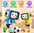 AI Interactive Soccer Robot Toy in Blue and Yellow