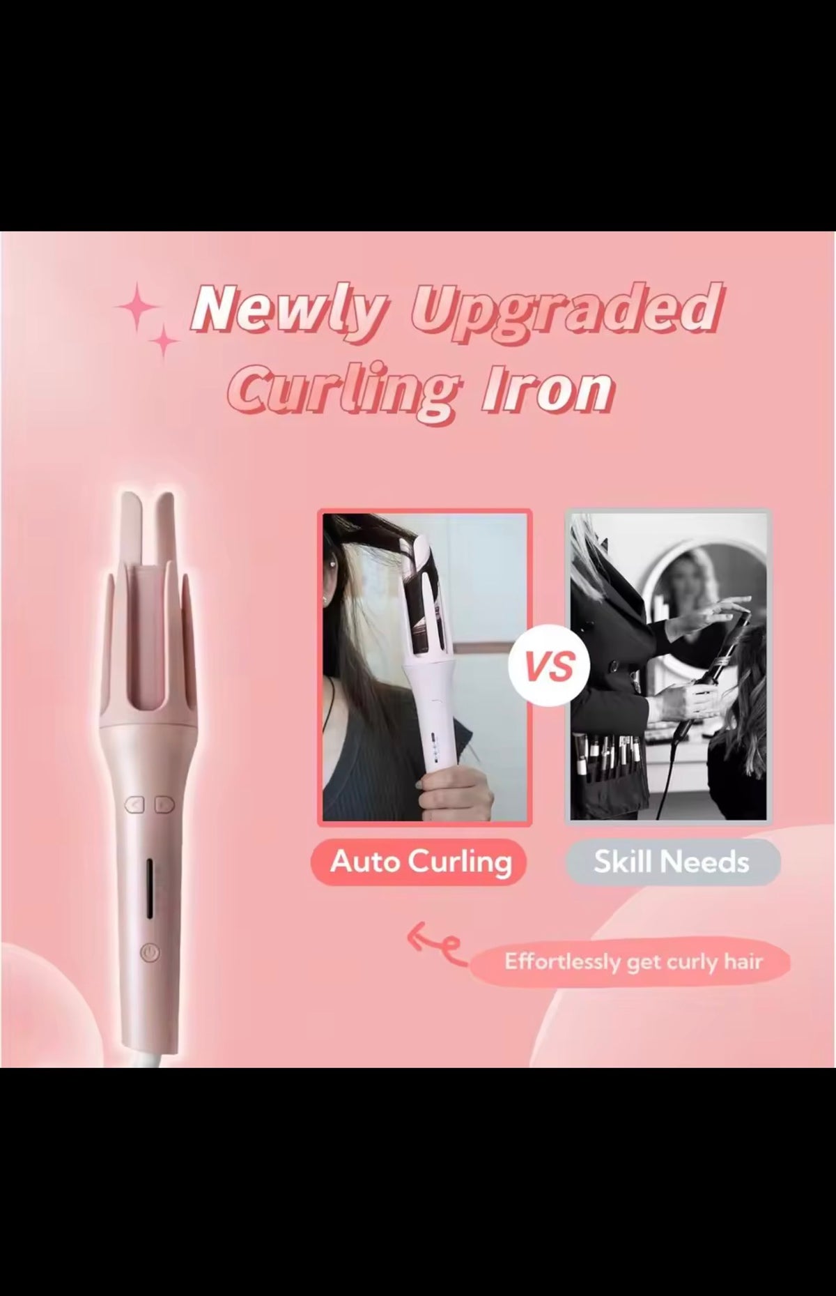 Automatic rotating hair curler feature image