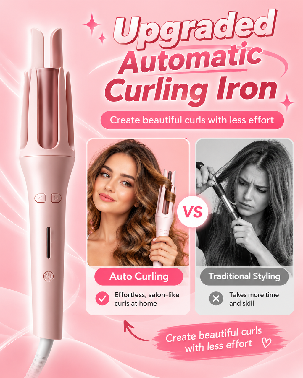 Automatic hair curler styling benefits