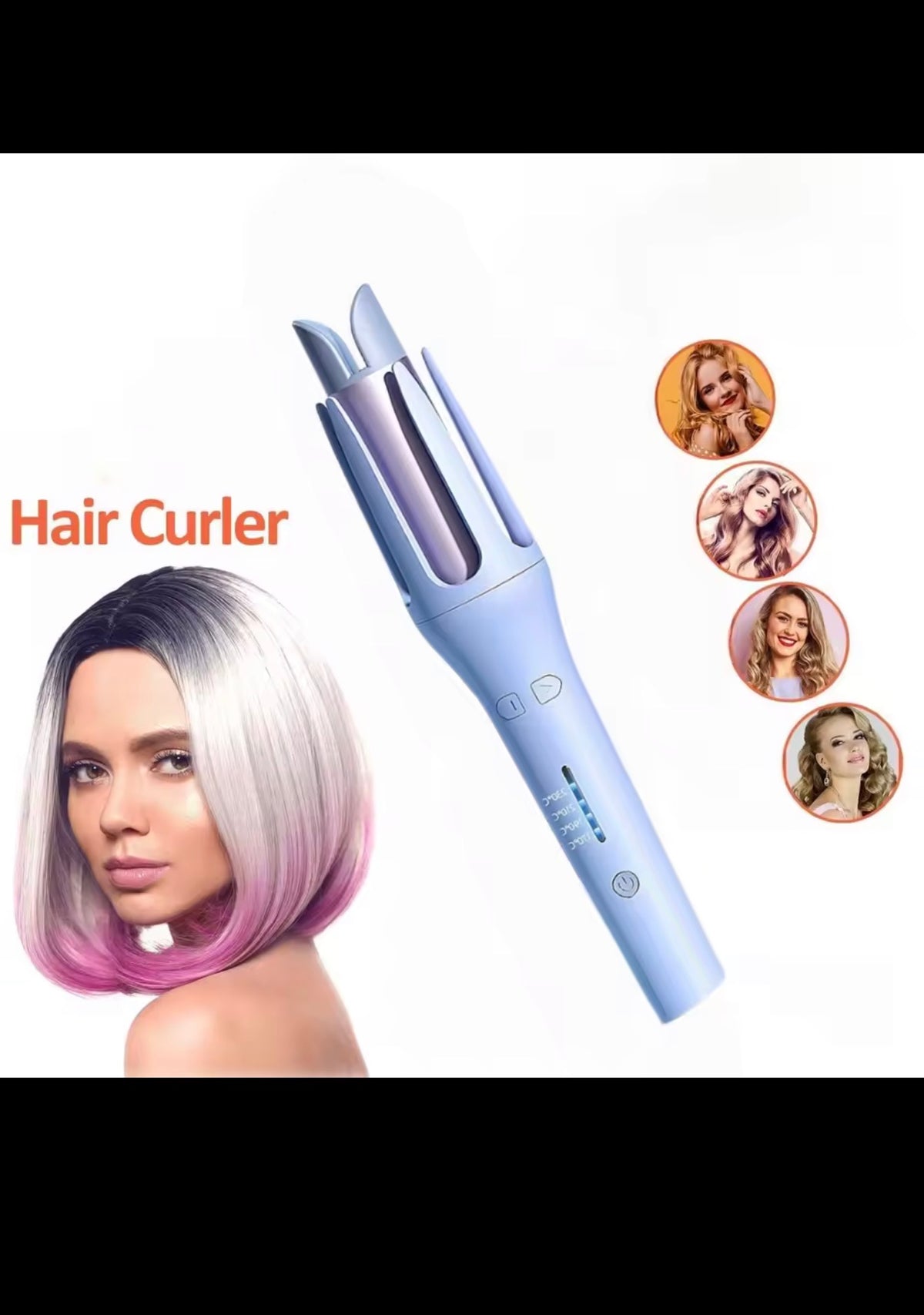 Automatic rotating hair curler lifestyle image
