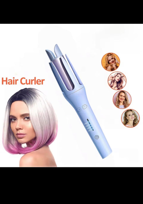 Automatic rotating hair curler lifestyle image