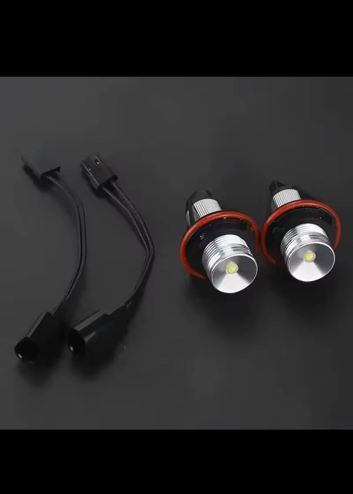 BMW LED Angel Eyes bulb pair and adapters