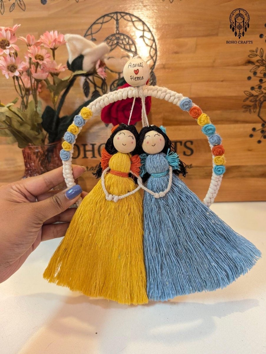 Handmade Macrame Couple & Friendship Wall Hanging — product image 5