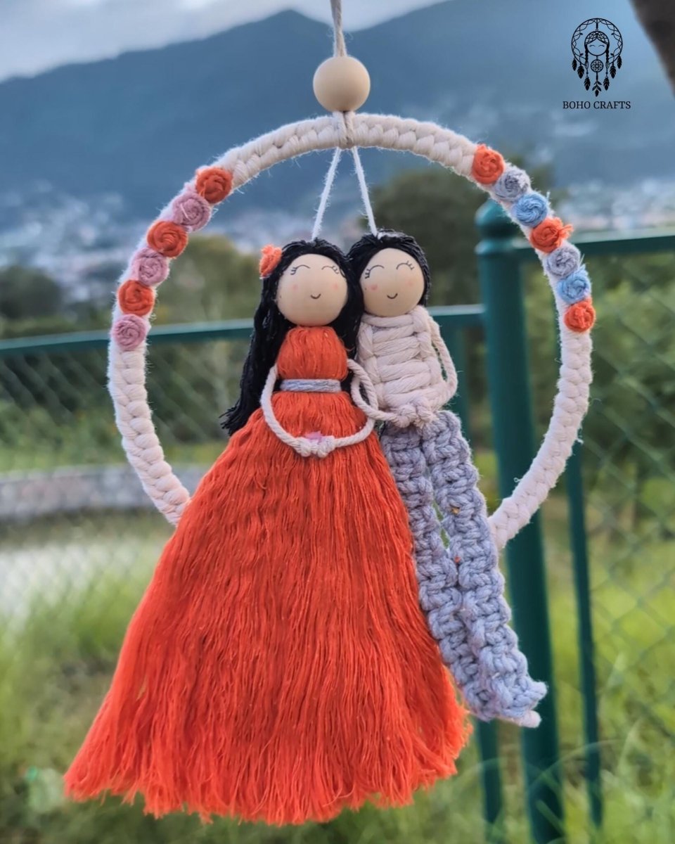 Handmade Macrame Couple & Friendship Wall Hanging — product image 3