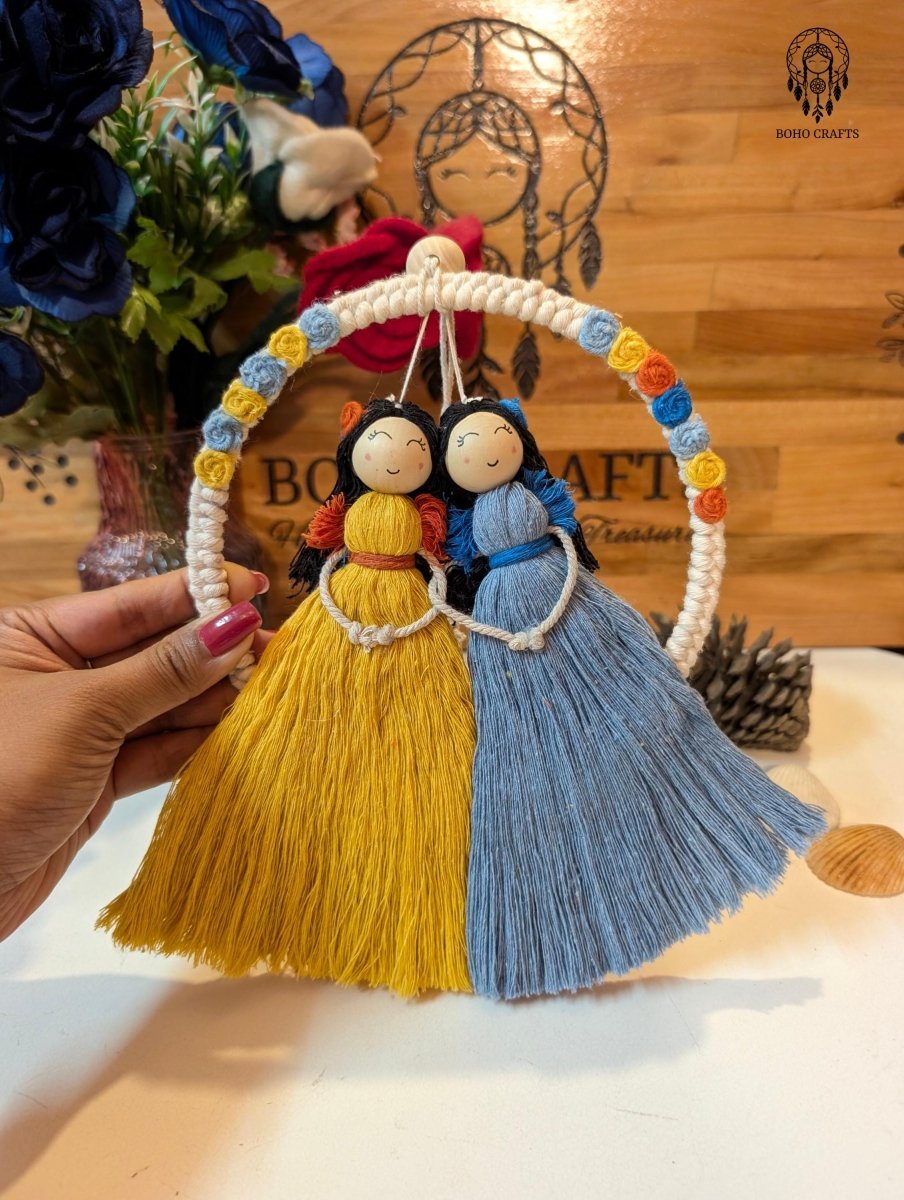 Handmade Macrame Couple & Friendship Wall Hanging — product image 6