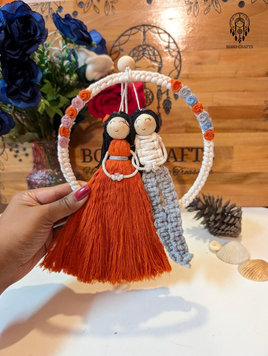 Handmade Macrame Couple & Friendship Wall Hanging — product image 4