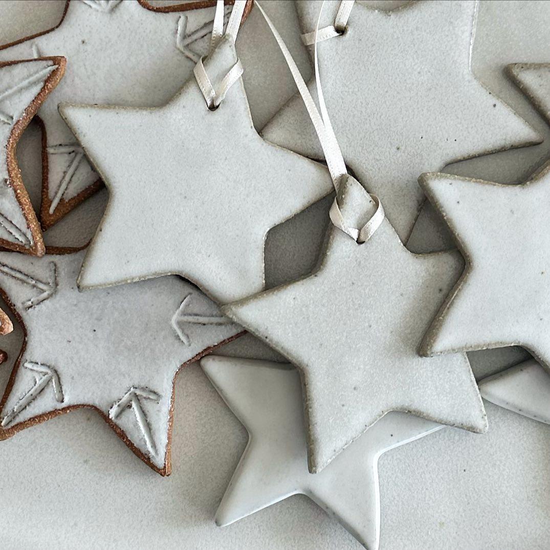Handcrafted Ceramic Heart or Star Decoration — product image 2