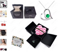 Heart pendant necklace with rose gift box