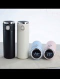 Smart temperature bottle colour options in black white blue and pink
