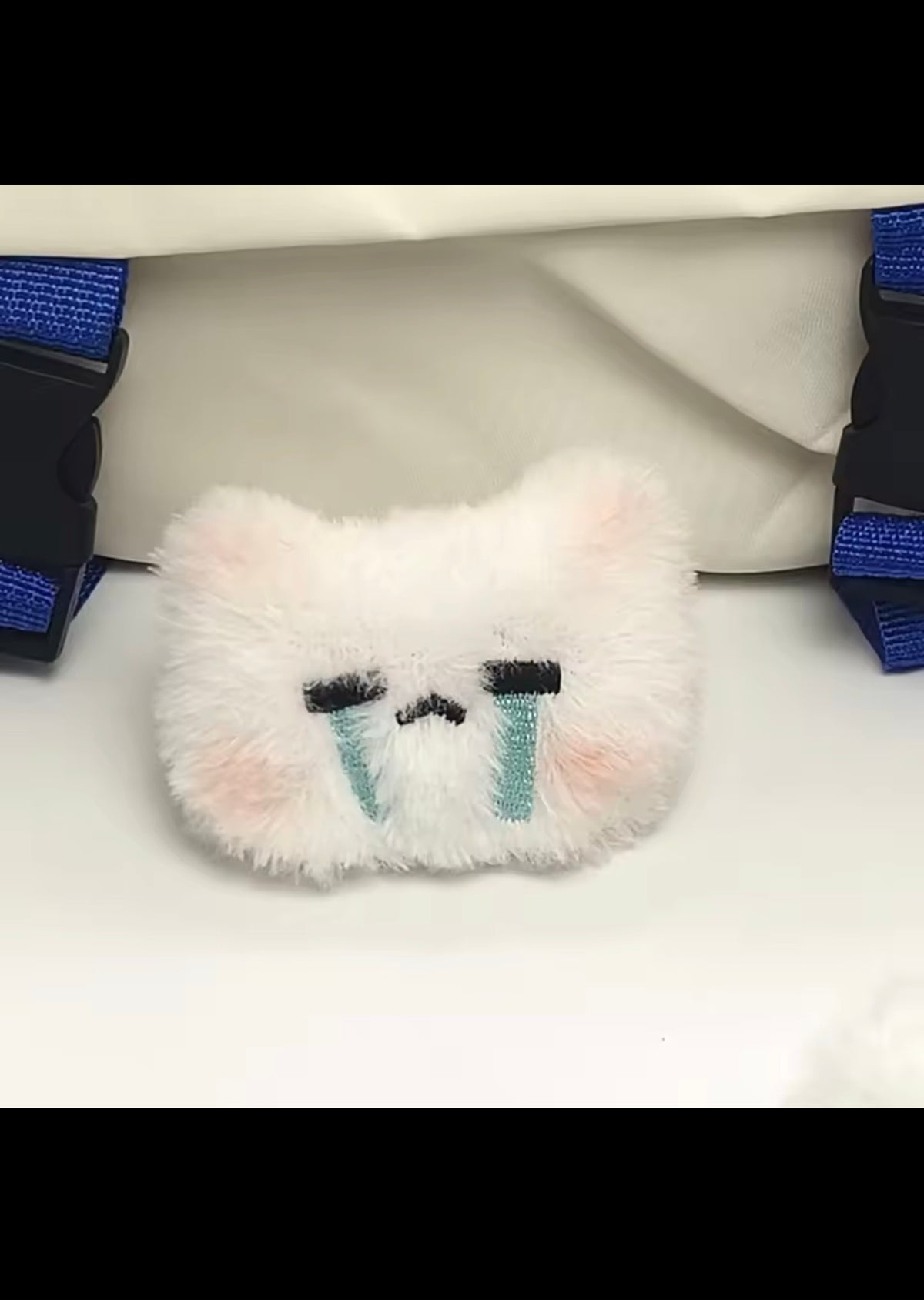 A19-4 fluffy crying kitten plush keychain
