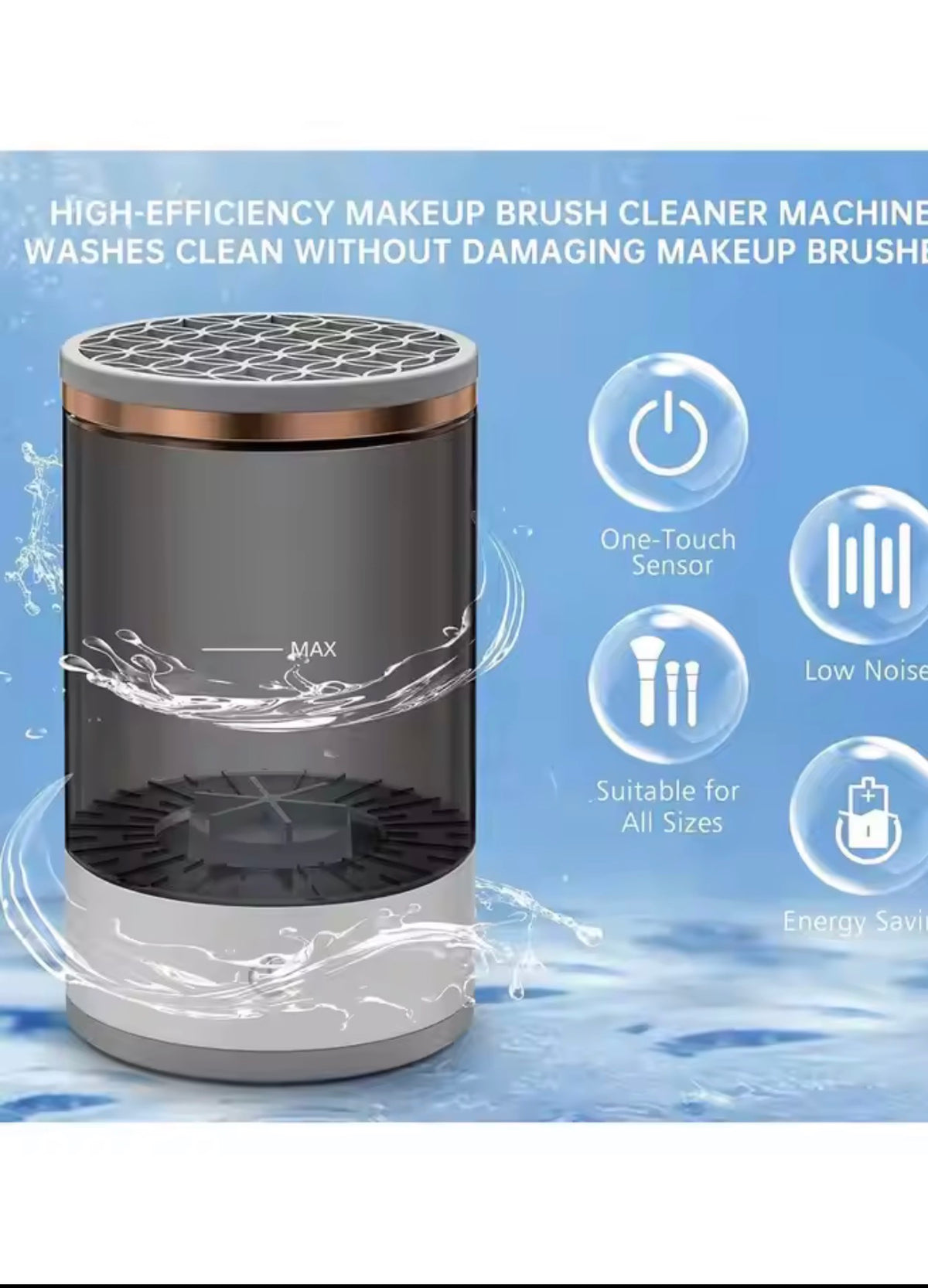 Automatic makeup brush cleaner features