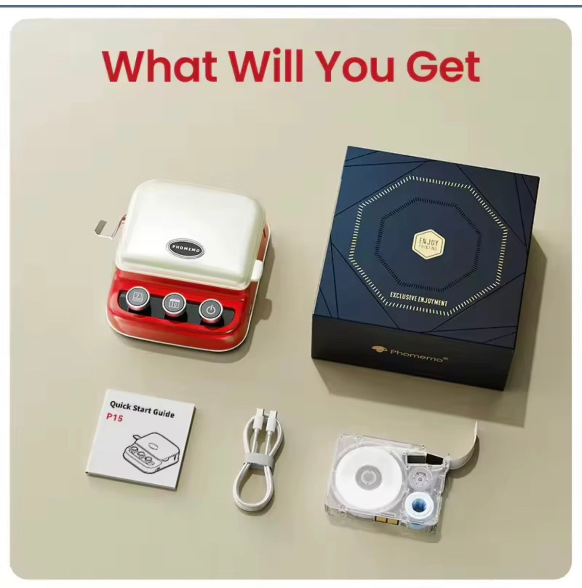 Phomemo P15 package contents