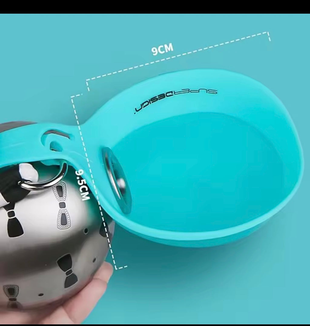 285ml portable dog water bottle with foldable drinking bowl