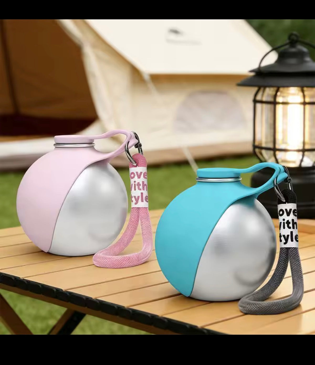 285ml portable dog water bottle with foldable drinking bowl