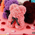 25cm rose teddy bear in Romantic Rose Duo gift bundle