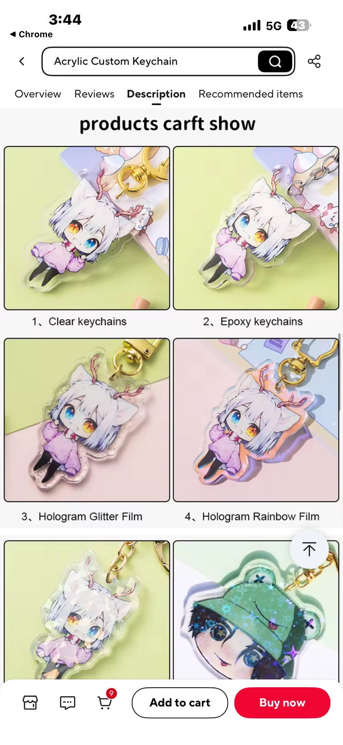 Finish guide: Clear, Epoxy, Hologram Glitter and Hologram Rainbow