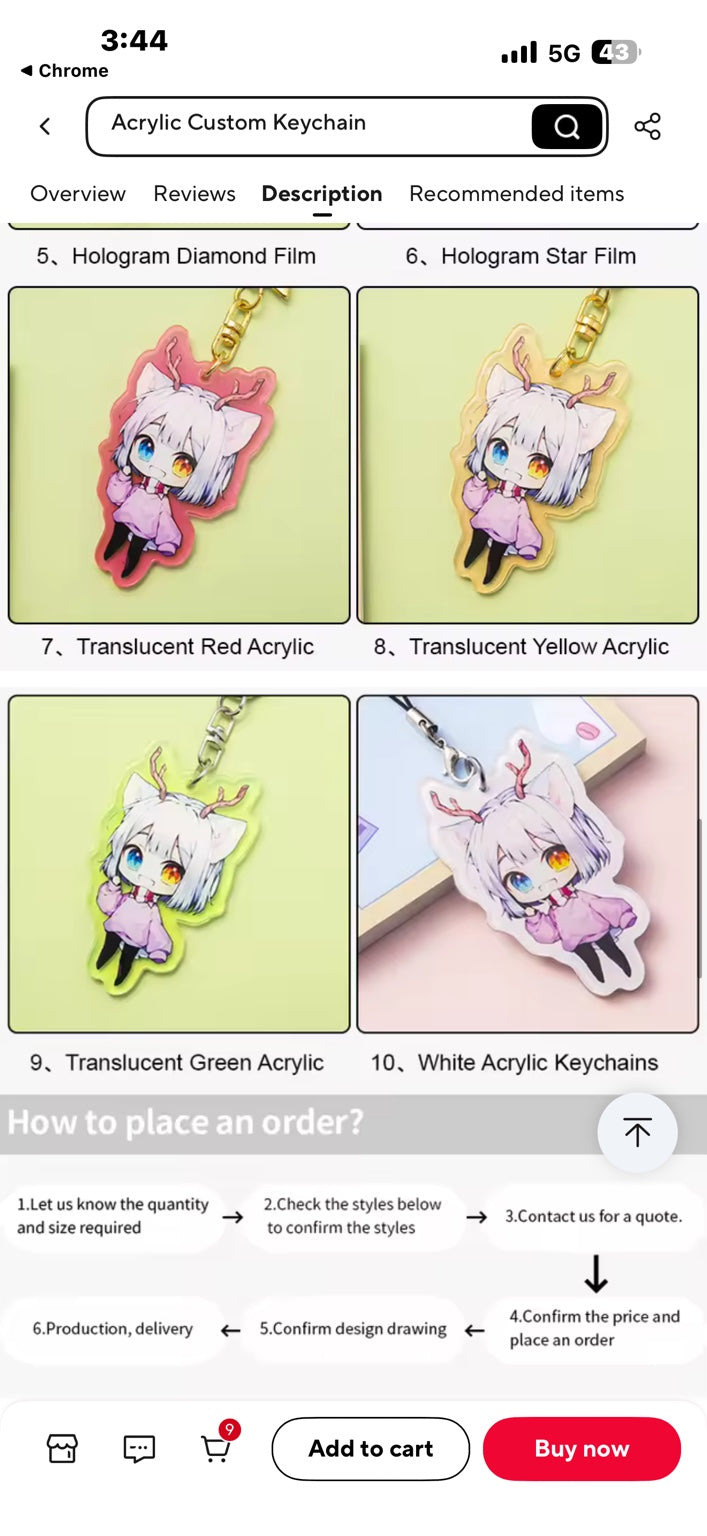 Finish guide: translucent acrylic colours and White Acrylic