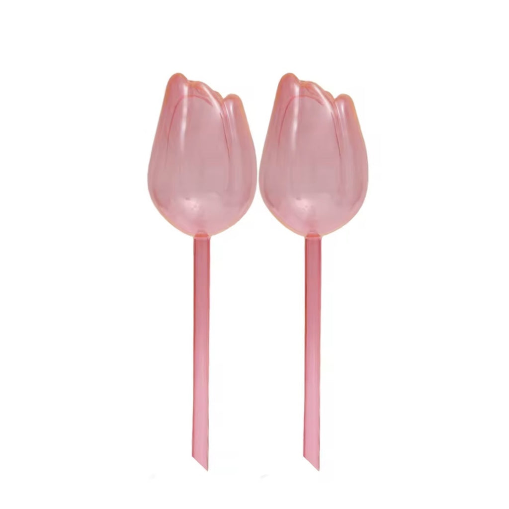 Two champagne tulip self-watering plant spikes