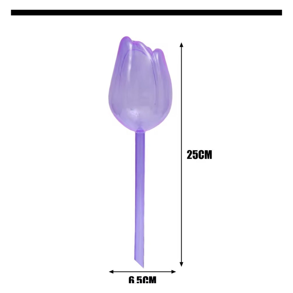Purple tulip self-watering plant spike 25cm x 6.5cm