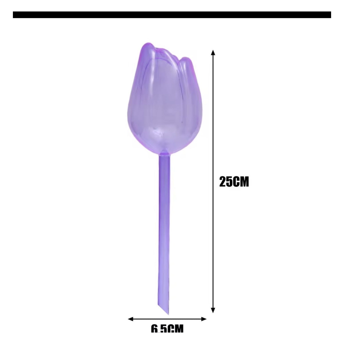 Purple tulip self-watering plant spike 25cm x 6.5cm