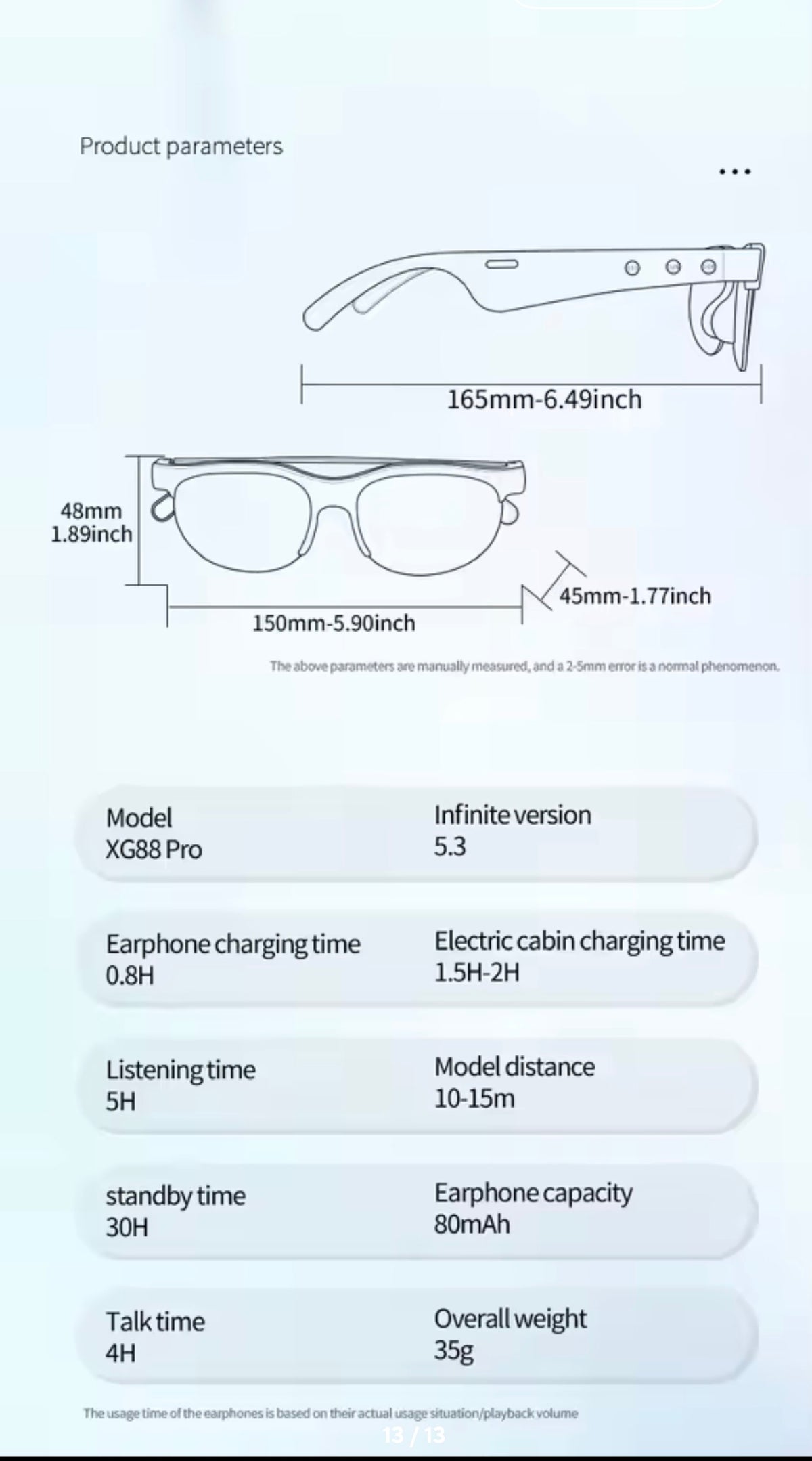 XG88 Pro specifications